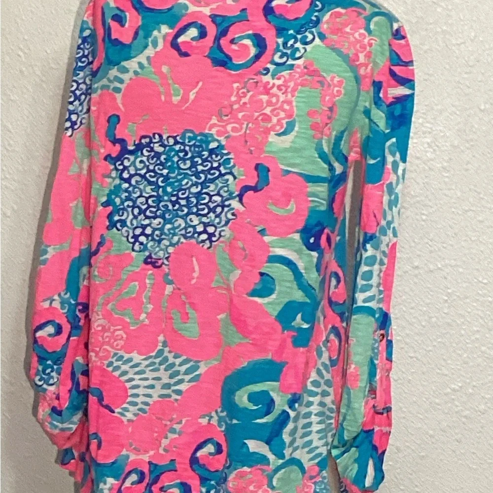 Lilly Pulitzer Jennifer women’s long sleeve Colorful Womens blouse size medium